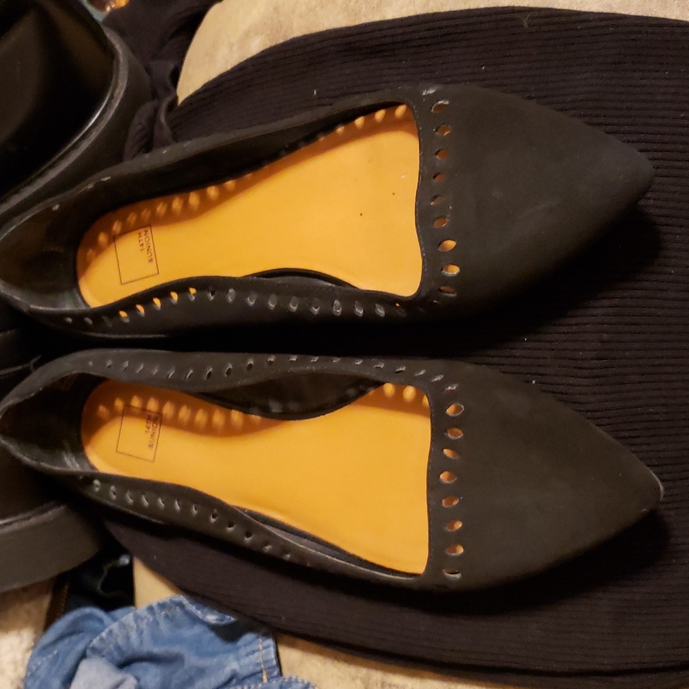 14th &Union black Flats sz9 - Picture 1 of 4